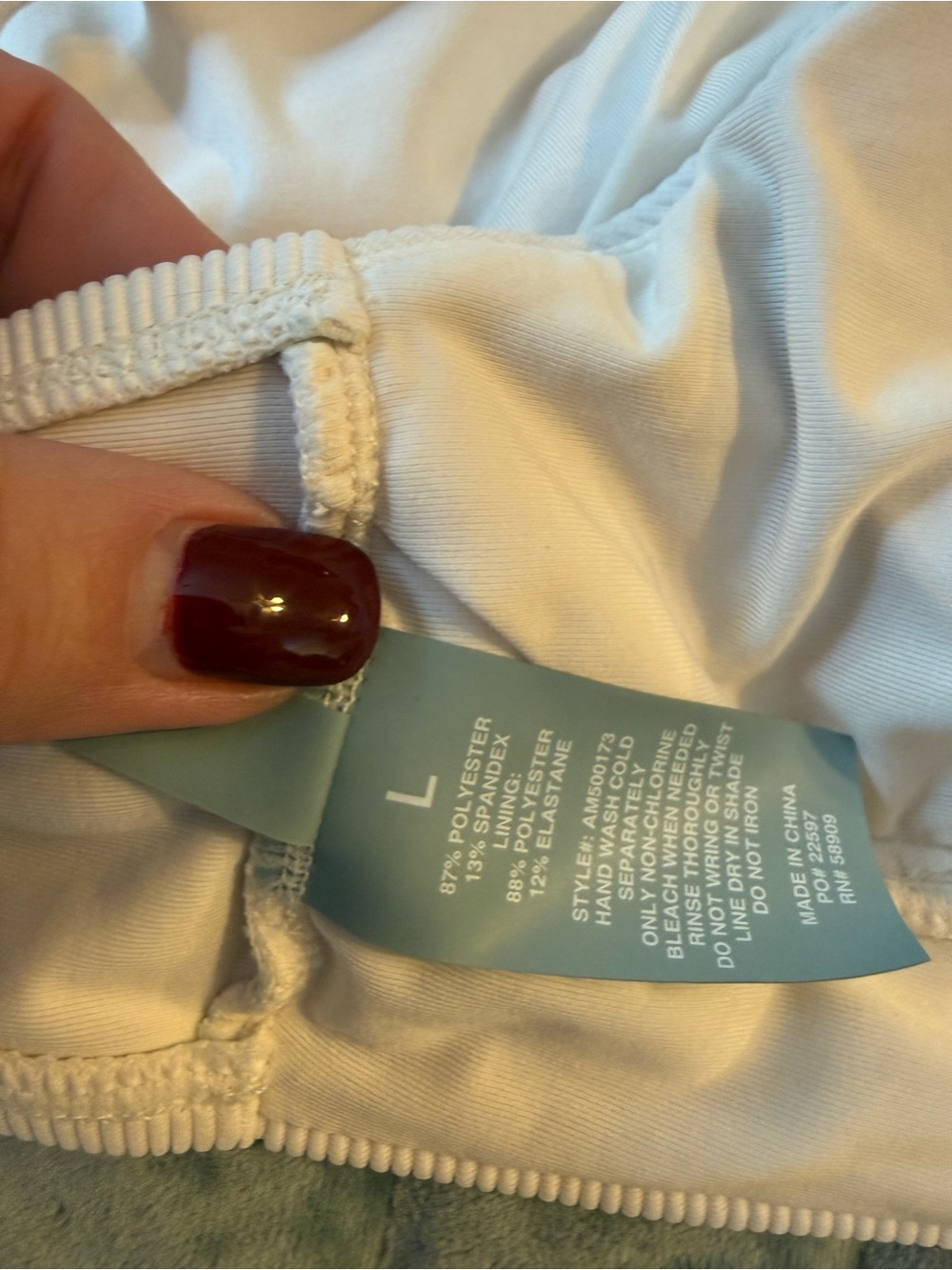 ANTONIO MELANI Cream Ribbed Swim Top - Picture 5 of 5